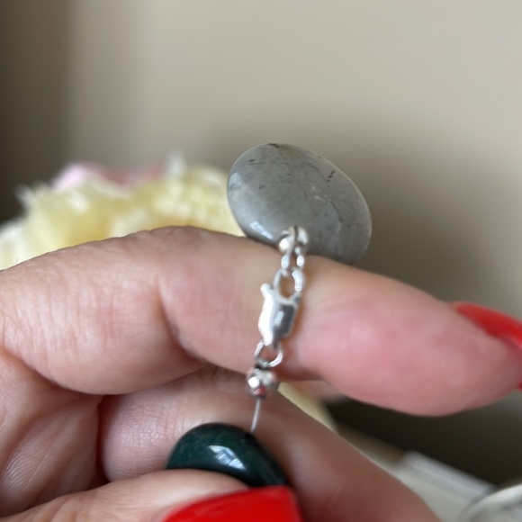 17.5”Natural Gemstone Multi-Color Picasso Jasper Loose Beads Necklace Silver 952 - Picture 2 of 5